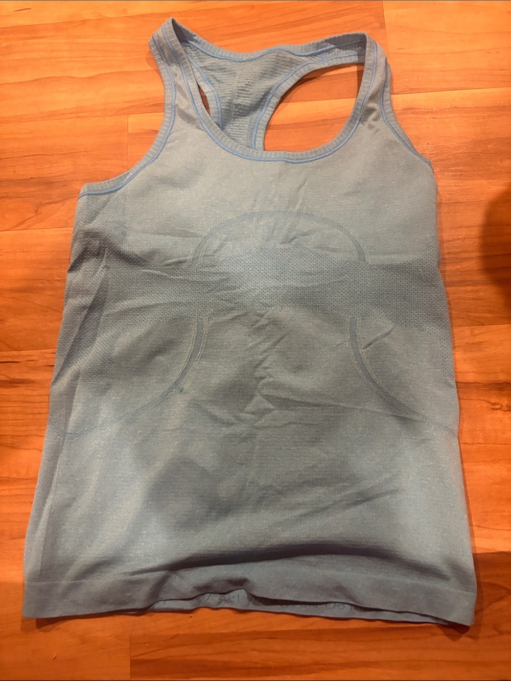 lululemon athletica Light Blue Seamless Racerback Tank